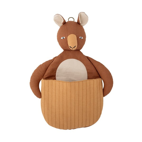 Brązowy tekstylny dziecięcy kosz na zabawki 46x7,5x33 cm Toto – Bloomingville Mini