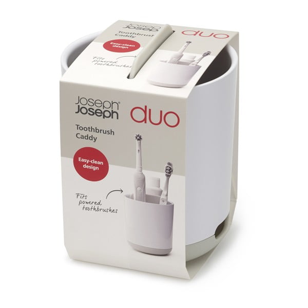 Biały plastikowy kubek na szczoteczki do zębów Duo – Joseph Joseph-image-2