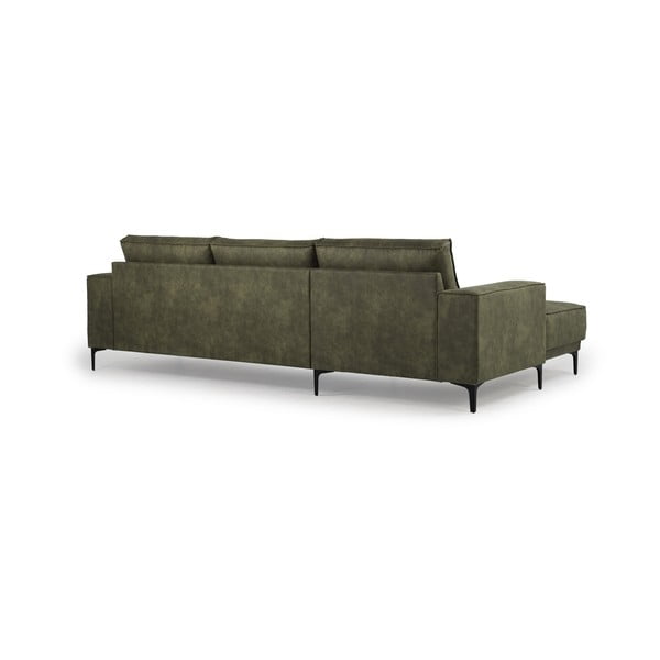 Zielony narożnik z imitacji skóry (lewostronny) Copenhagen – Scandic-image-3