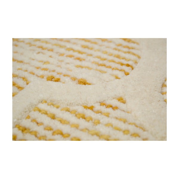 Żółty dywan tuftowany ręcznie Bakero Diamond, 183x122 cm-image-4