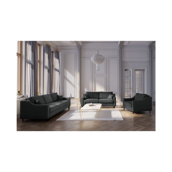 Antracytowy fotel Mazzini Sofas Narcisse-image-4