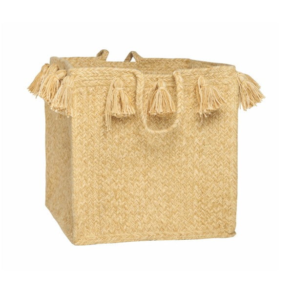 Żółty koszyk bawełniany tkany ręcznie Nattiot, Ø 30 cm