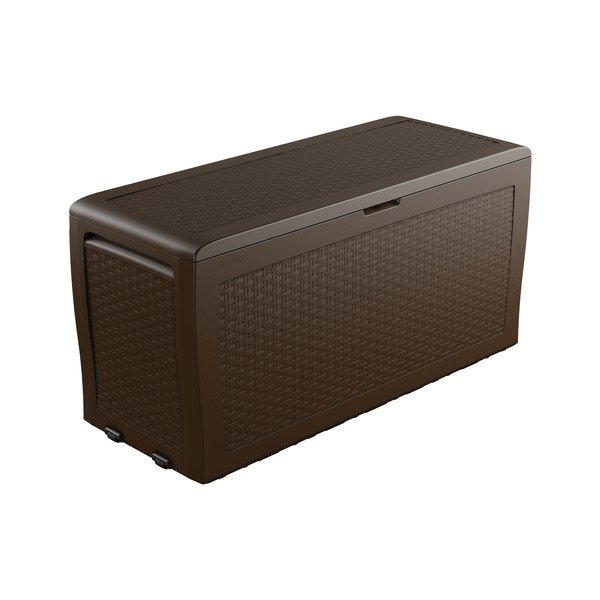 Ciemnobrązowa plastikowa skrzynia ogrodowa Samoa – Keter-image-2