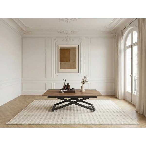 Stolik w naturalnym kolorze 80x120 cm Diana – Bobochic Paris-image-2
