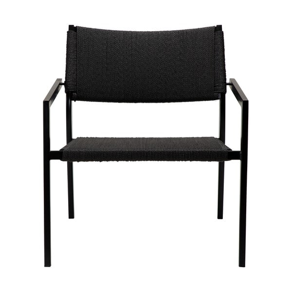 Czarny fotel z trzcinową plecionką Loop – DAN-FORM Denmark-image-2