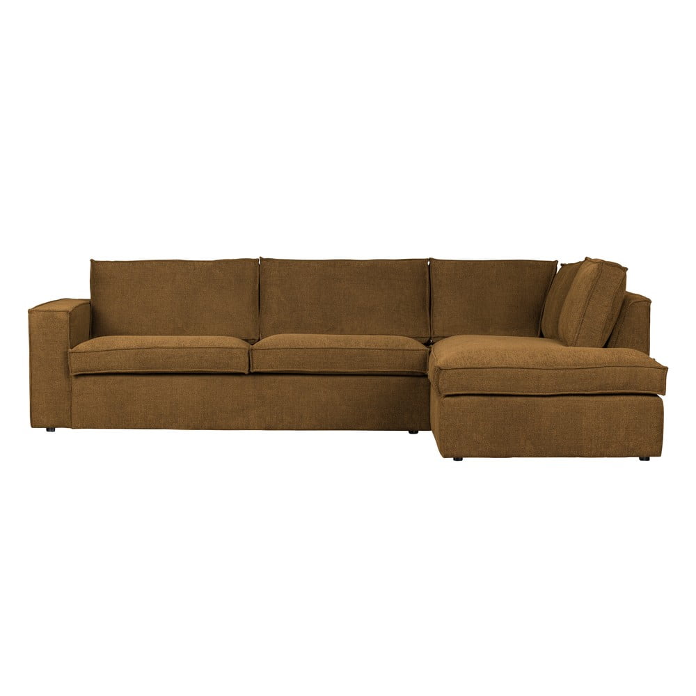 Jasnobrązowy narożnik WOOOD Freddie, prawostronny