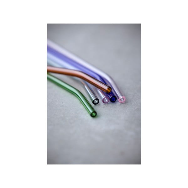 Szklane słomki ze szczoteczką w komplecie zestaw 4 szt. – Lyngby Glas-image-2