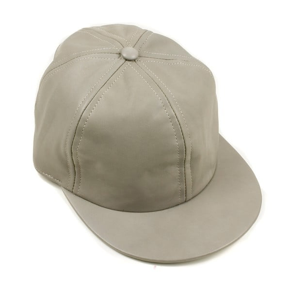 Skórzana czapka z daszkiem Nappa 6 Ivory