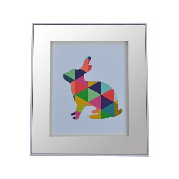 Lustro z kolorowym motywem Rabbit, 30x35 cm