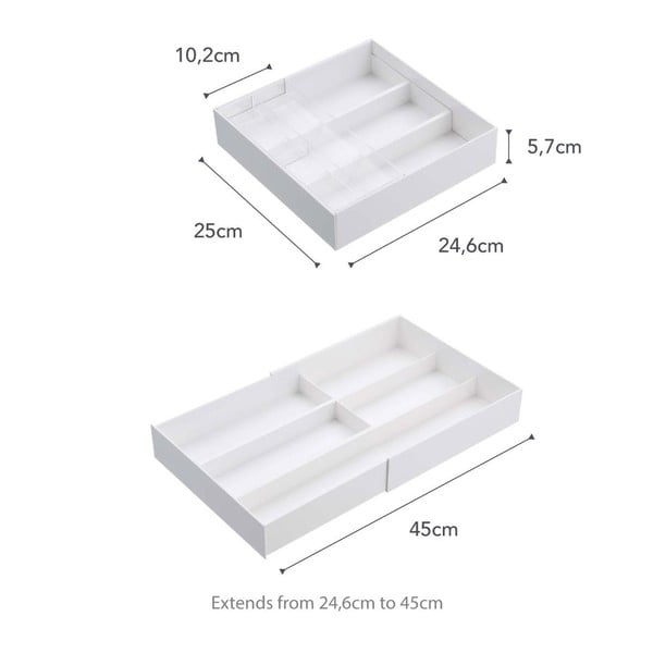Jasny wkład na sztućce do szuflady YAMAZAKI Tower-image-3