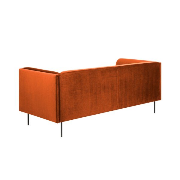 Pomarańczowa aksamitna sofa Actona Nevada-image-2