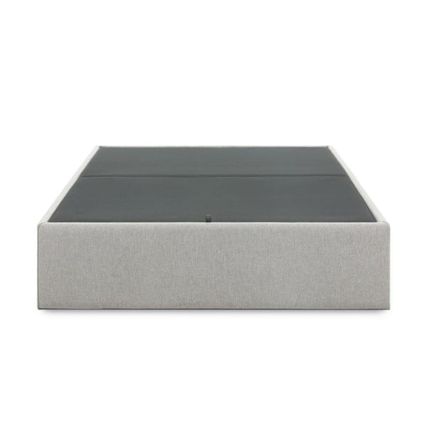 Szare tapicerowane łóżko dwuosobowe ze schowkiem 160x200 cm Matters – Kave Home