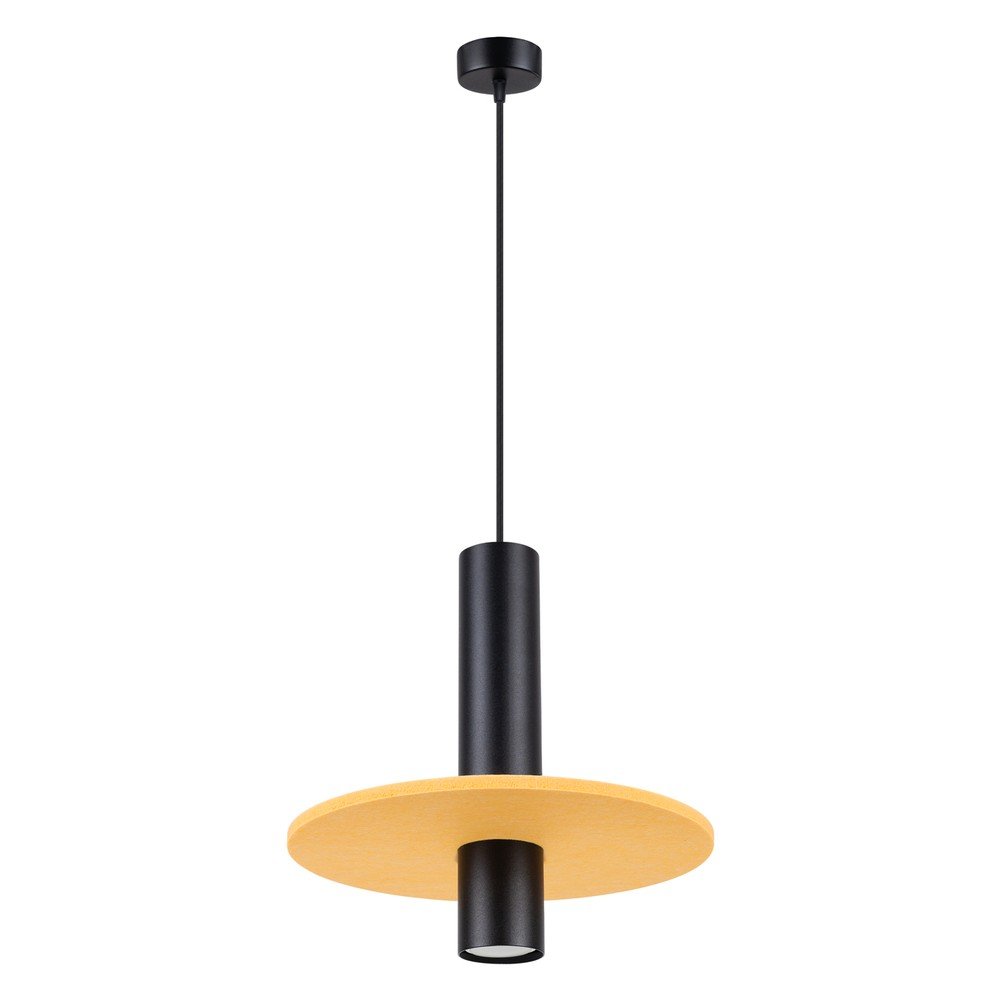 Żółta/beżowa metalowa lampa wisząca ø 30 cm Olisa – Sollux