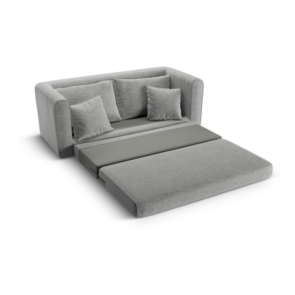 Jasnoszara rozkładana sofa 158 cm Lido – Micadoni (zdjęcie 5)