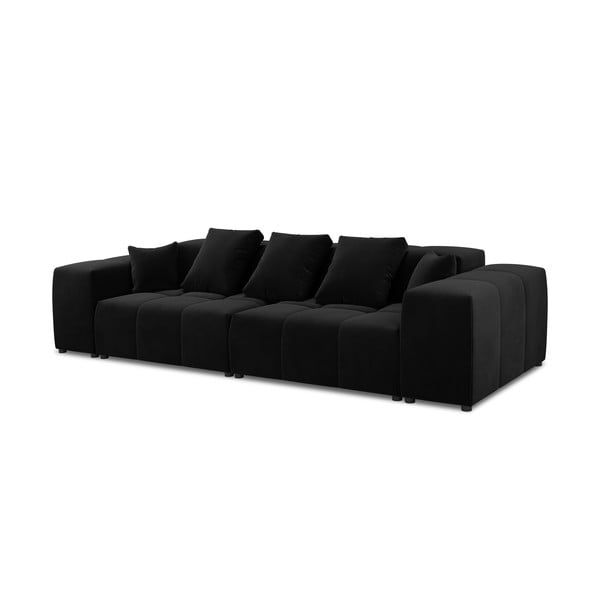 Czarna aksamitna sofa 320 cm Rome Velvet – Cosmopolitan Design-image-2