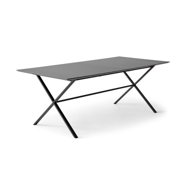 Czarny rozkładany stół z czarnym blatem 100x210 cm Meza – Hammel Furniture