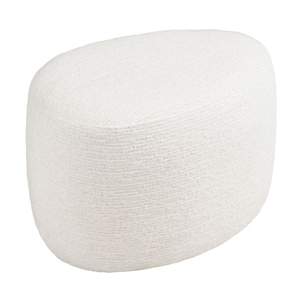 Kremowy puf z tkaniny szenilowej Hilo – House Nordic-image-2