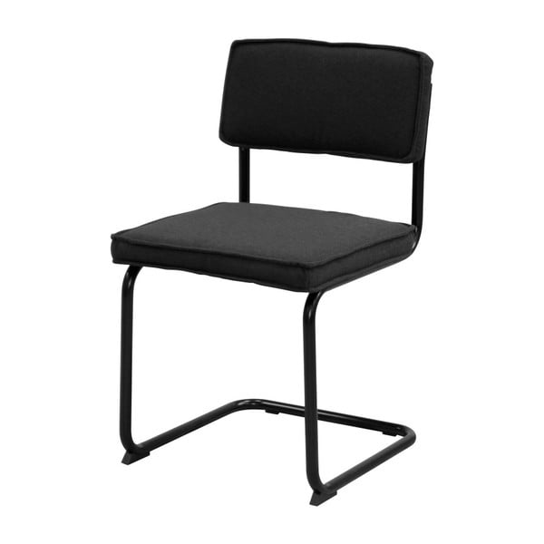 Ciemnoszare krzesło z czarnymi nogami Aemely