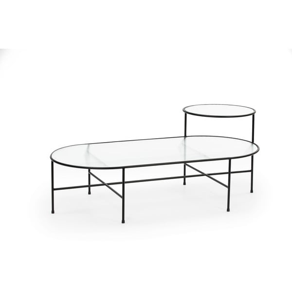 Czarny stolik ze szklanym blatem Teulat Nix-image-2