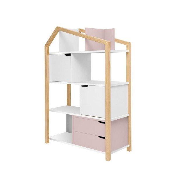 Regał dziecięcy z różowymi półkami Bellamy Phoebe Flamingo, 89x130 cm-image-2