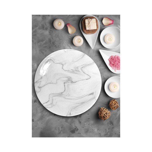 Talerz ceramiczny Keramika Marble, ⌀ 25 cm-image-1