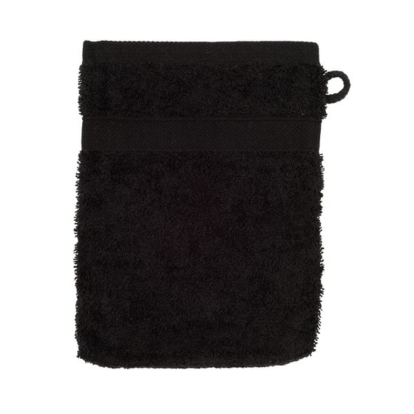 Czarny ręcznik Walra Frottier, 16x21 cm