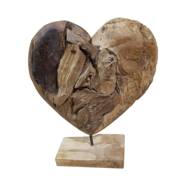 Dekoracja z drewna z recyklingu HSM Collection Heart
