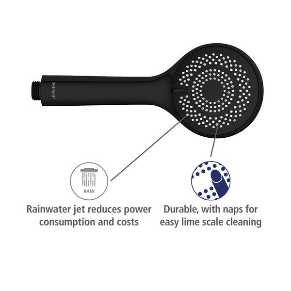 Słuchawka prysznicowa ø 9,5 cm Water Saving – Wenko-image-3
