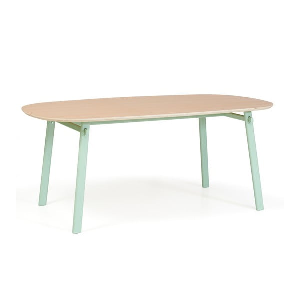 Stół z zielonymi elementami HARTÔ Céleste