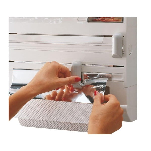 Biały plastikowy uchwyt ścienny na ręczniki papierowe i folię Parat – LEIFHEIT-image-4