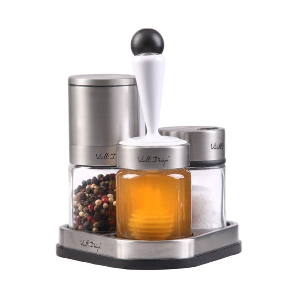 Solniczka i pieprzniczka ze stojakiem Soho – Vialli Design-image-4