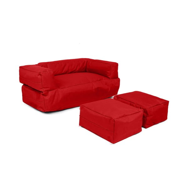 Czerwona sofa dla dzieci 100 cm Nier – Floriane Garden