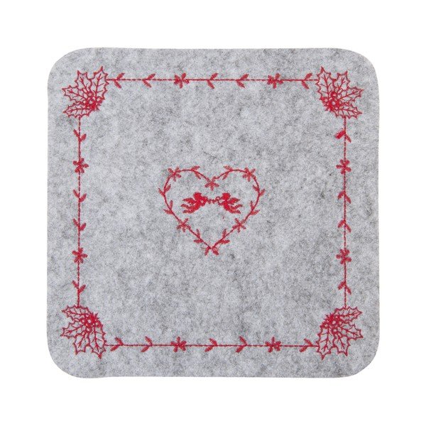 Kwadratowa mata stołowa Clayre & Eef Heart