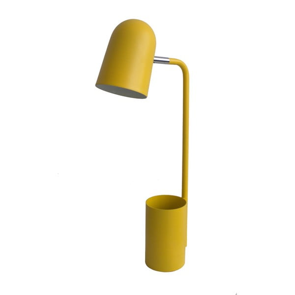 Żółta lampa stołowa z uchwytem na doniczkę Opjet Paris Pot