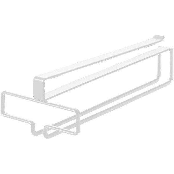 Biały wiszący metalowy uchwyt na kieliszki do wina Tower – YAMAZAKI