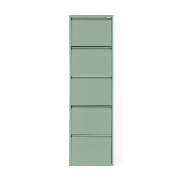 Szarozielona metalowa uchylna szafka na buty 50x169x15 cm Billy – Spinder Design-image-3