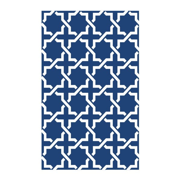 Niebiesko-biały dwustronny dywan zewnętrzny Green Decore Kula, 150x240 cm
