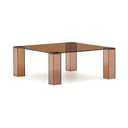 Brązowy szklany stolik 85x85 cm Adularia – Kave Home