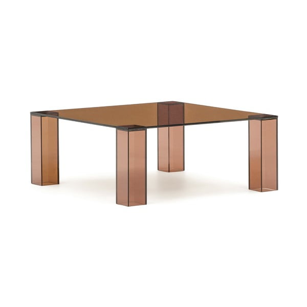 Brązowy szklany stolik 85x85 cm Adularia – Kave Home