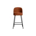 Ceglasty aksamitny hoker (wysokość siedziska 64 cm) Vogue – WOOOD
