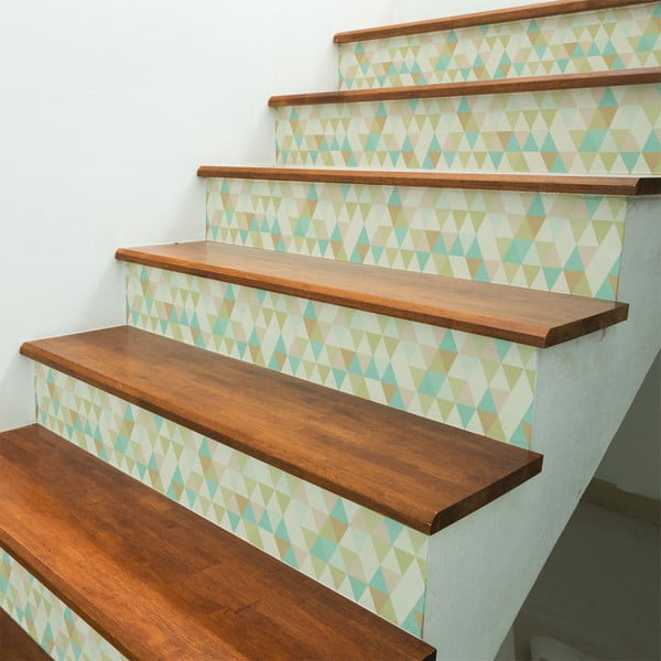 Komplet 2 naklejek na schody Ambiance Stairs Stickers Frederikke, 15x105 cm