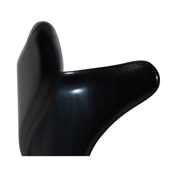Czarne krzesło skórzane z drewnianymi nogami DAN–FORM Dolphin-image-4