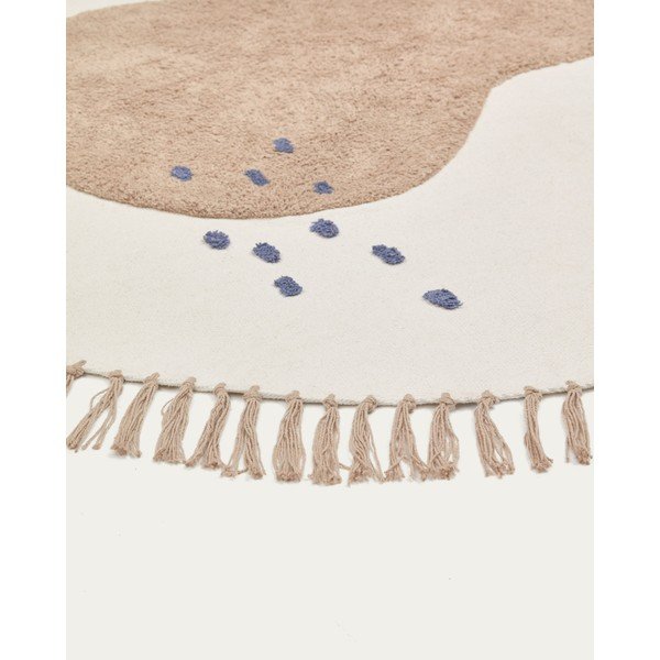 Bawełniany dywan dziecięcy w kolorze kości słoniowej ø120 cm Tamya – Kave Home-image-3