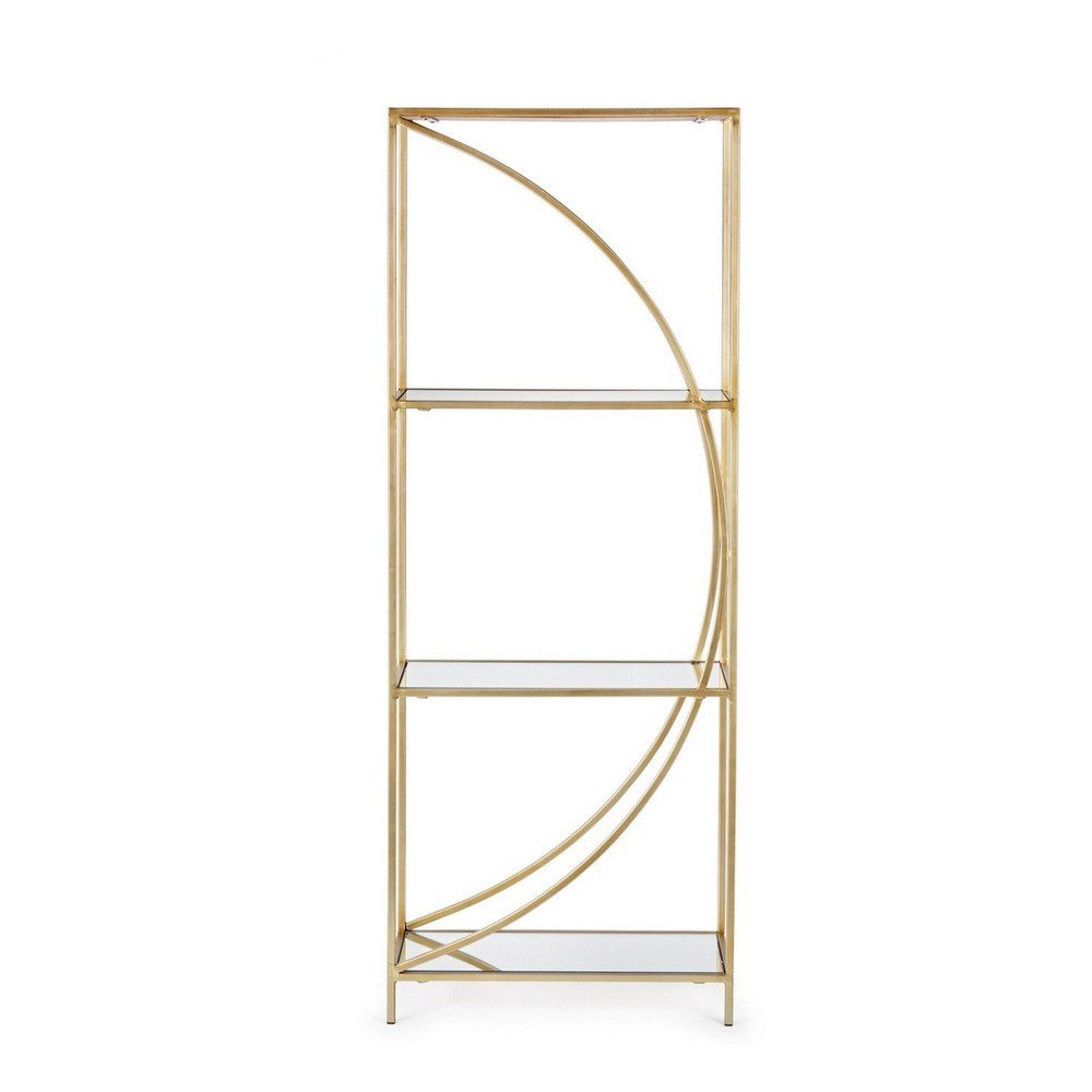 Stalowy regał w kolorze złota 56x151,5x25 cm Elenor – Bizzotto