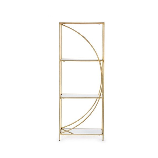 Stalowy regał w kolorze złota 56x151,5x25 cm Elenor – Bizzotto