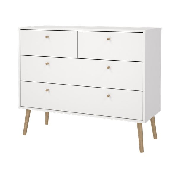 Biała niska komoda 99x82 cm Bodo – Tvilum-image-3