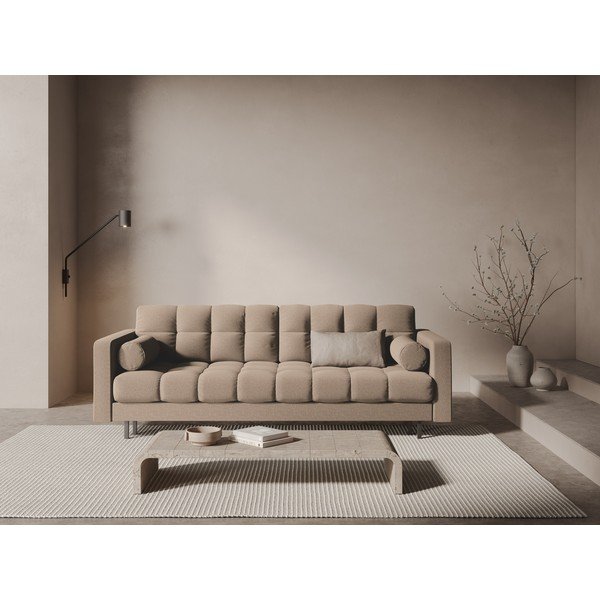 Beżowa rozkładana sofa ze schowkiem 222 cm Bali – Cosmopolitan Design-image-1