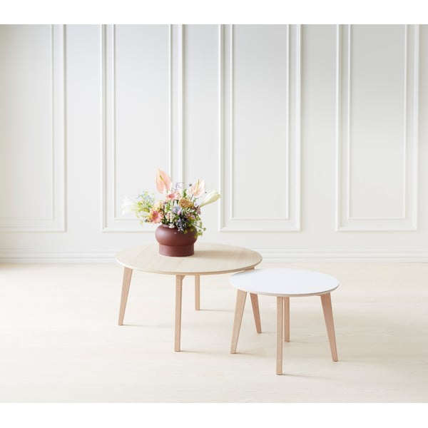 Stolik w dekorze drewna dębowego Hammel Iris Ø 90 cm-image-1