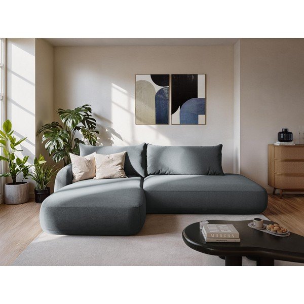 Ciemnozielony rozkładany narożnik (lewostronny/z szezlongiem) Hale – Makamii-image-1