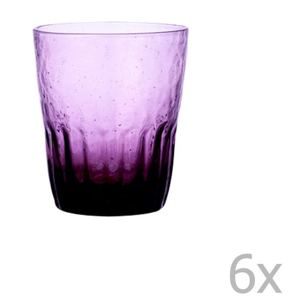Zestaw 6 szklanek Kinto DEW Tumbler Purple, 200ml